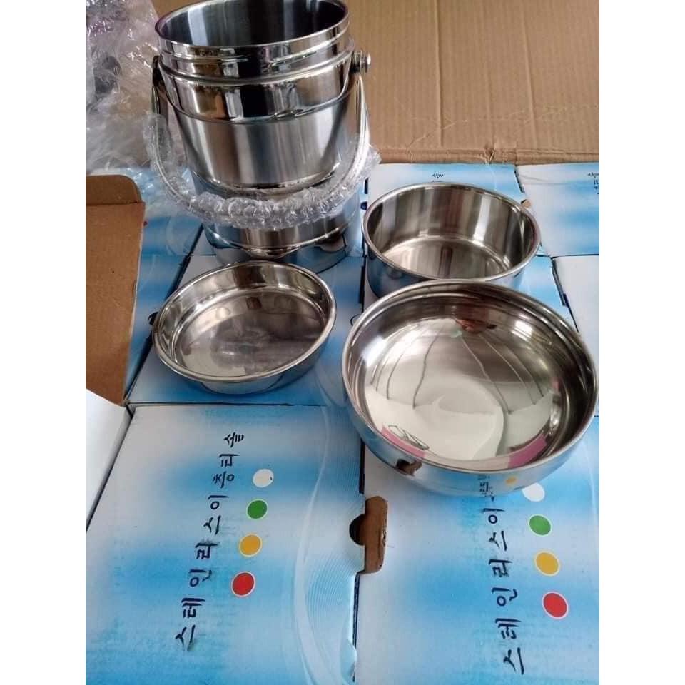 Cạp lồng, hộp cơm inox 3 ngăn siêu xịn - 1,3lít - 1,8lít - 2 LÍT