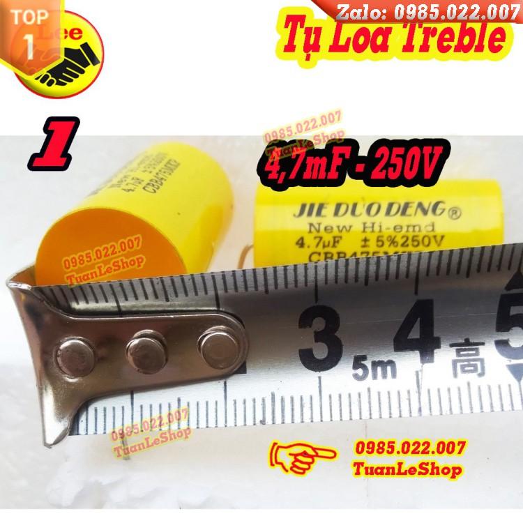 TỤ 4.7MF - TỤ PHÂN TẦN 4,7MF 250V VÀNG TRÒN - GIÁ 01 CÁI - TỤ LOA TREBLE