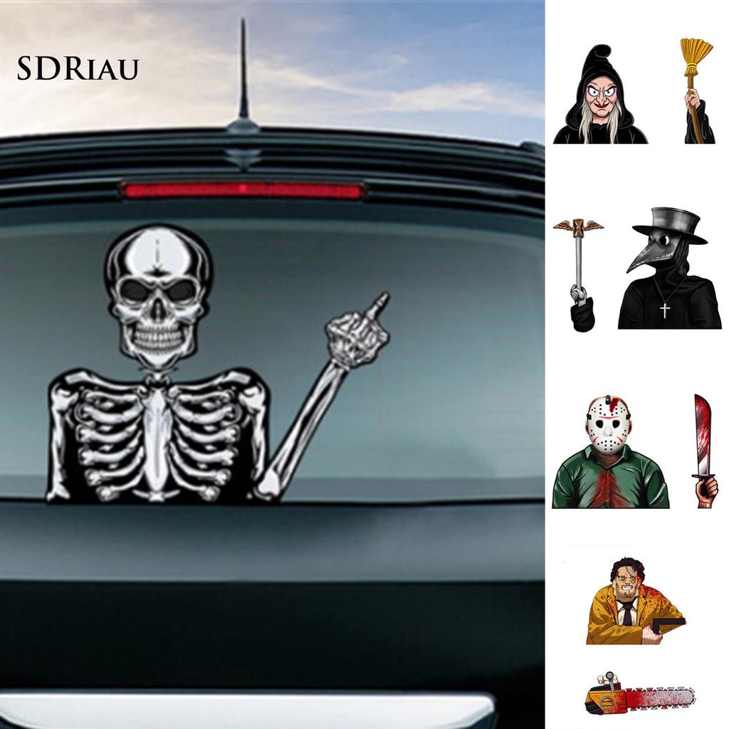 Miếng Dán Trang Trí Cửa Sổ Xe Hơi Họa Tiết Halloween Độc Đáo Diy