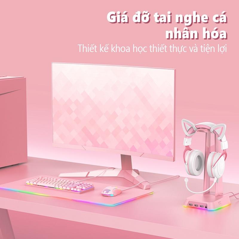 Giá đỡ tai nghe di động ONIKUMA ST-2 màu hồng có thể được sử dụng cho tai nghe