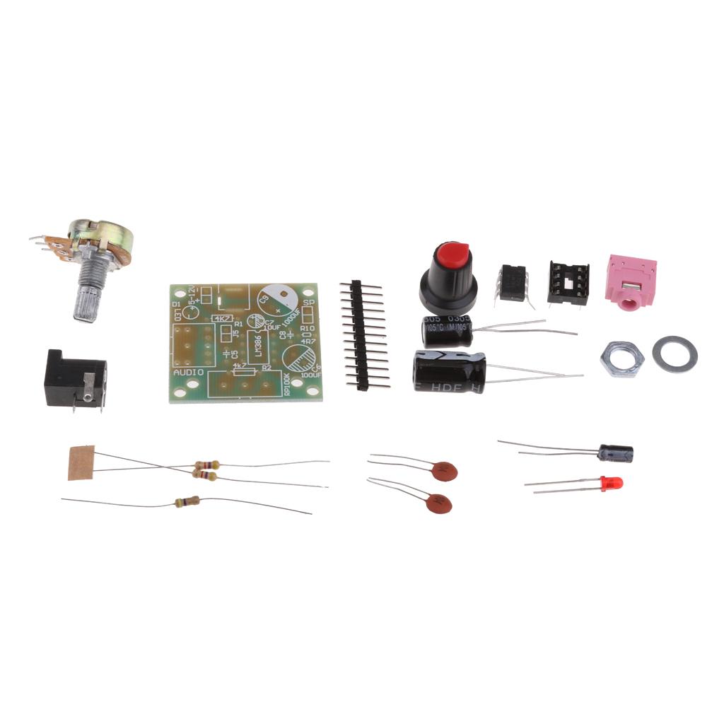 LM386 Siêu Mini Khuếch Đại Công Suất PCB Bảng Module DIY Bộ 3 V-12 V Tụ Điện