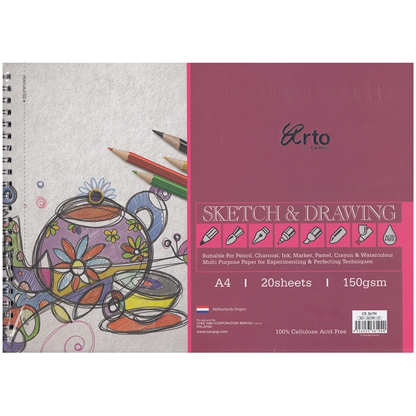 Tập Phác Thảo Và Bản Vẽ Khổ A4 CR36194 (20 Tờ)