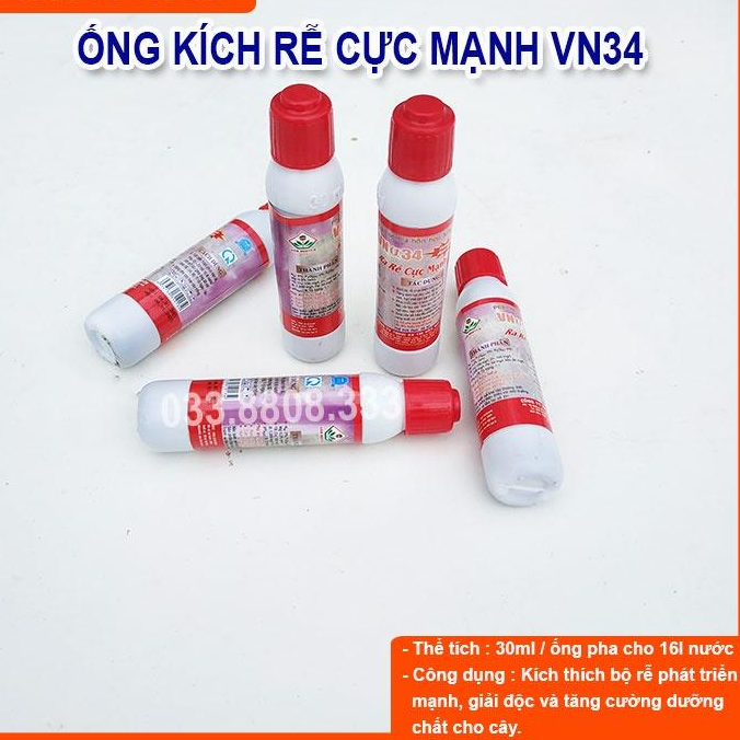 Combo 10 ống Kích Rễ Cực Mạnh VN34 - ống 30ml - Ra Rễ Cực Mạnh