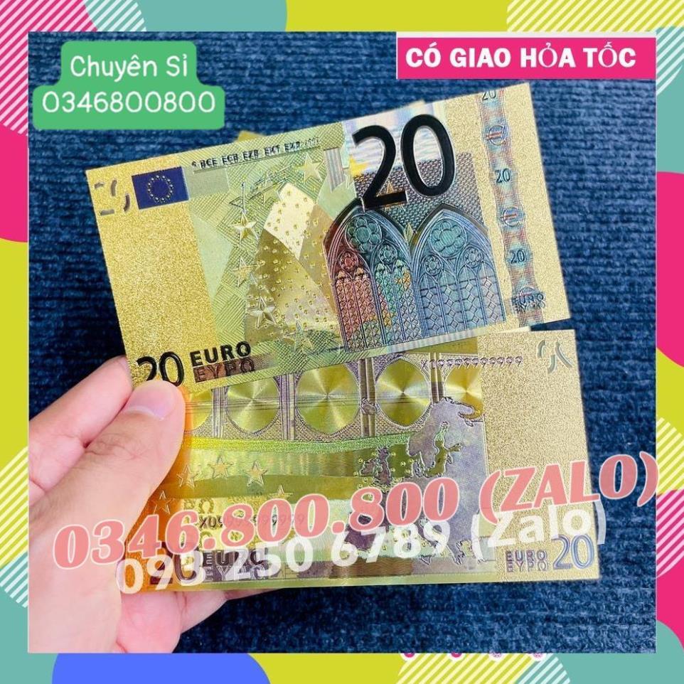 Tờ Tiền Kỉ Niệm 20 EURO Plastic Mạ Vàng Lì Xì Tết May Mắn