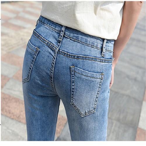 Quần jean lửng co giãn Quảng Châu cho nữ Q082