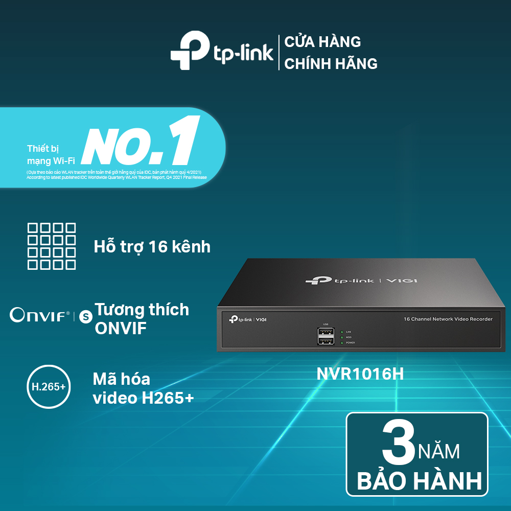 Đầu Ghi Hình TP-Link VIGI NVR1016H 16 Kênh - Hàng Chính Hãng