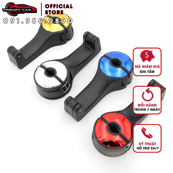 Móc Treo Đồ Sau Ghế Xe Hơi Ô Tô Kiêm Kẹp Điện Thoại Tiện Lợi Sét 2 móc treo đồ cài sau ghế ô tô - Bộ 1 móc