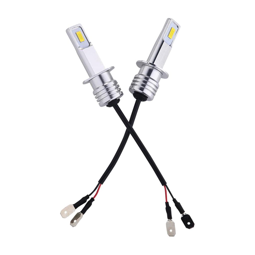 White MINI LED Headlight Bulb Conversion Kit 4000LM 6000K Hi/Lo Beam Lamp H1