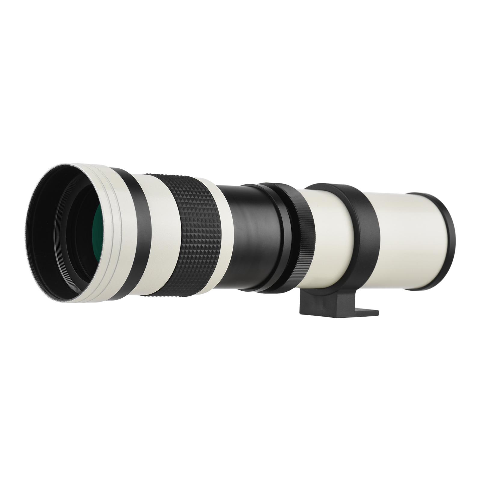 Camera MF Super Telephoto Zoom Lens F/8.3-16 420-800mm T Mount with Adapter Ring Universal 1/4 Thread for Canon