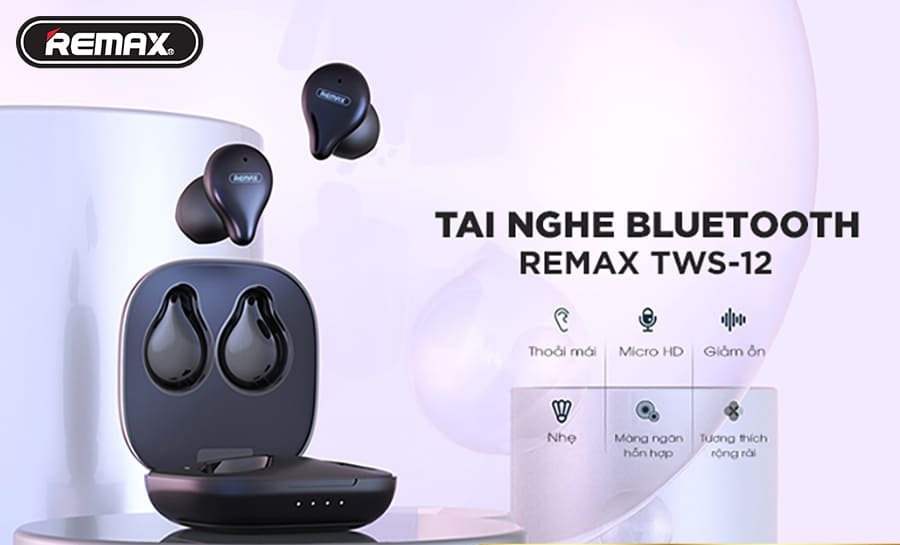 Tai nghe True Wireless Remax TWS12 - Hàng chính hãng