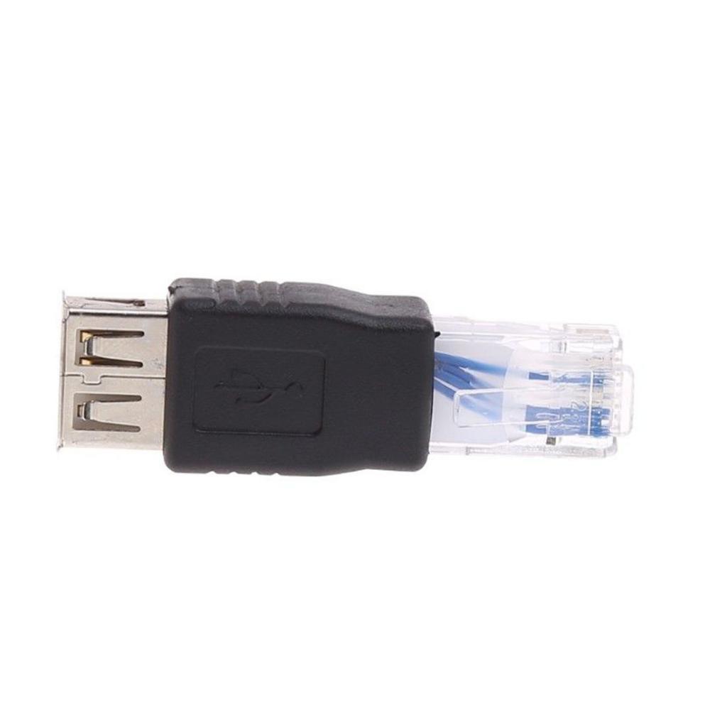 10 Pieces  Male to USB Female LAN Network Sockets Adapter Converter