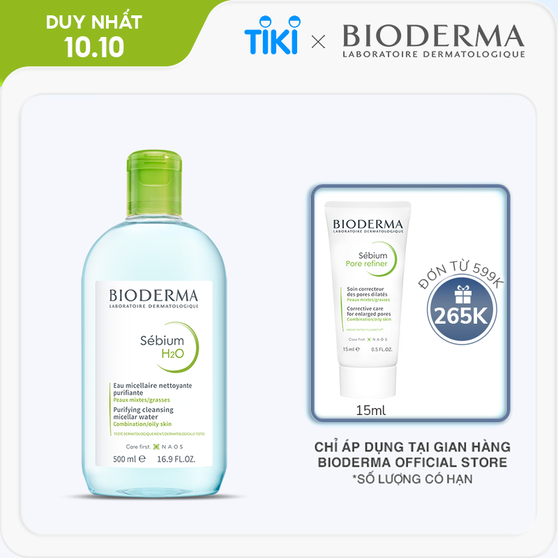 Nước tẩy trang Công Nghệ Micella Bioderma Sebium H2O - 500ml