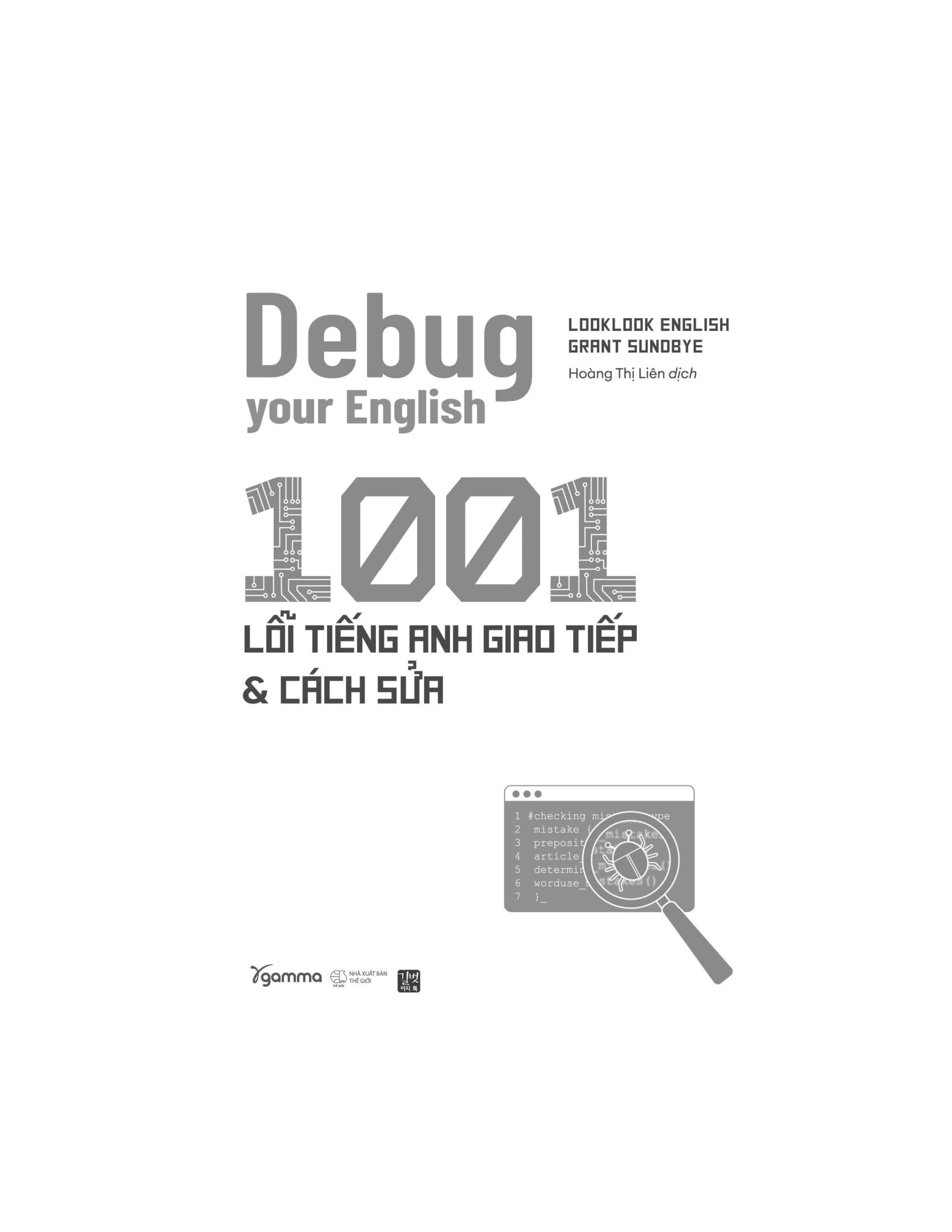 Debug Your English - 1001 Lỗi Tiếng Anh Giao Tiếp Và Cách Sửa