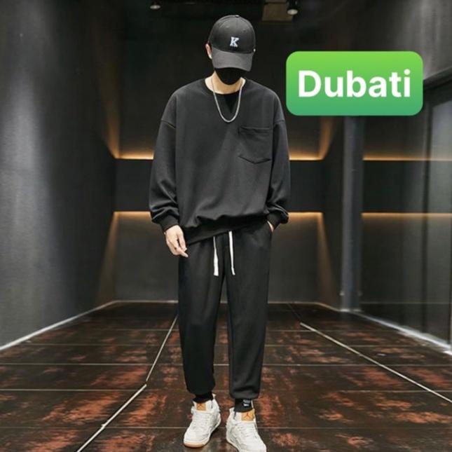 ĐỒ BỘ NỈ TRƠN TÚI TRƯỚC, ĐỒ BỘ THỂ THAO NAM, CHẤT VẢI MỀM MỊN THOÁNG MÁT SANG CHẢNH NEW - DUBATI FASHION