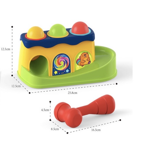 Đồ Chơi Đập Bóng HUANGER Knock Ball HE0290 - Gõ Bóng Lăn Cho Bé Từ 12 Tháng Tuổi