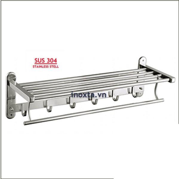Máng khăn inox tầng, giá treo khăn inox 304 MKT10