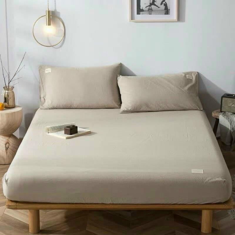 Bộ 3 món ga gối cotton TC nhiều màu