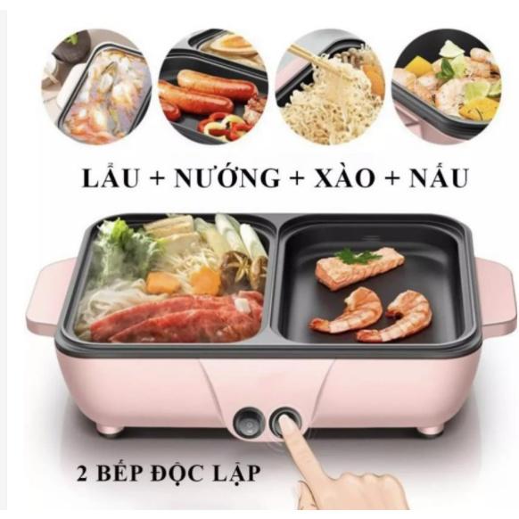 Nồi Lẩu Nướng Mini Hàn Quốc, Bếp Lẩu Nướng Đa Năng Cao Cấp, lỗi 1 đổi 1