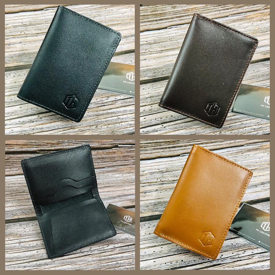 Ví Holder Card Da Bò Thật - Bóp Da Để Thẻ, Tiền Mặt - Ví Mini Cầm Tay Nhỏ Gọn - BH 24 Tháng