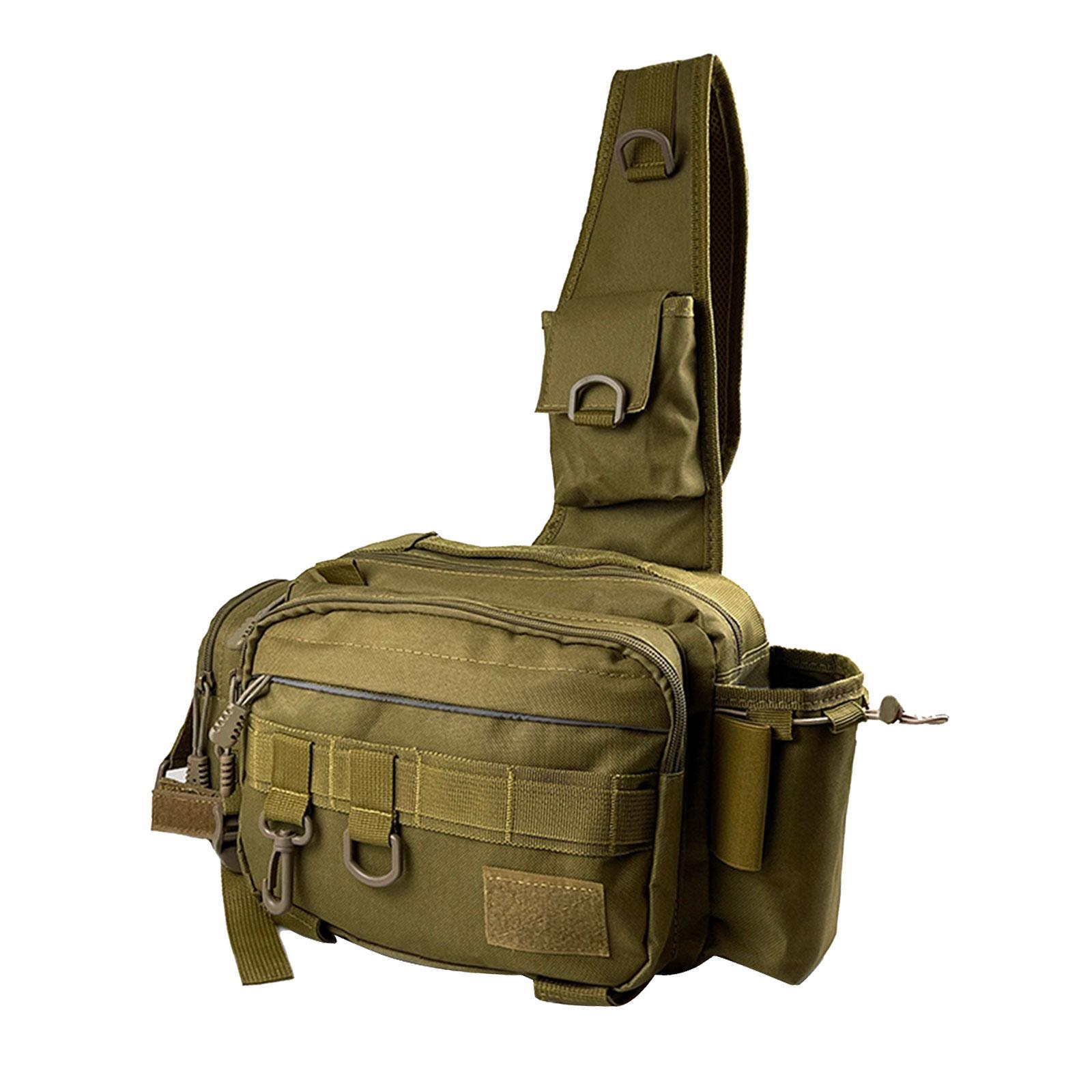 Fishing Tackle Storage Bag Rod Holder Fishing Bag for Outdoor Hiking Hunting