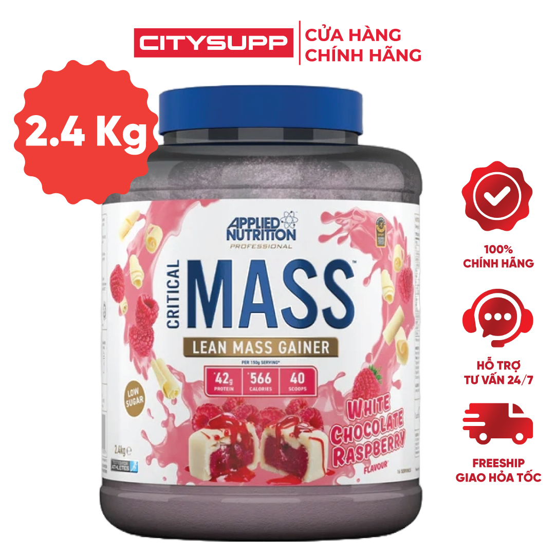 Applied Professional Critical Mass 2.4KG, Lean Mass Gainz, Sữa Hỗ Trợ Tăng Cân, Tăng Cơ | Nhập Khẩu Anh | CitySupp