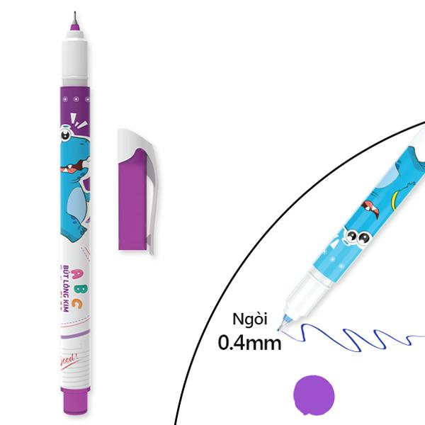 Bút Lông Kim Dino 0.4 mm - Smart Kids FL03 - Mực Tím
