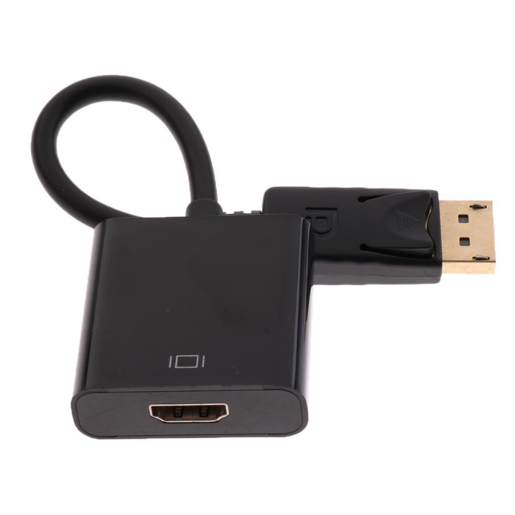 DP Displayport Male to HDMI Female Cable Converter Adapter for PC HP/DELL Black