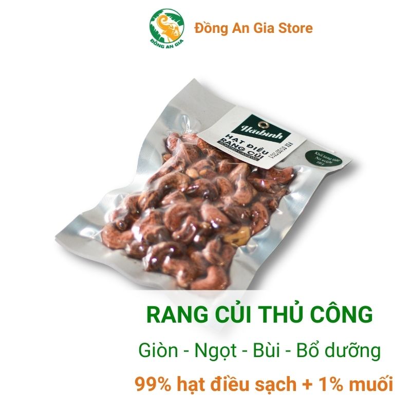 Hạt điều rang củi gói hút chân không Hải Bình 100g