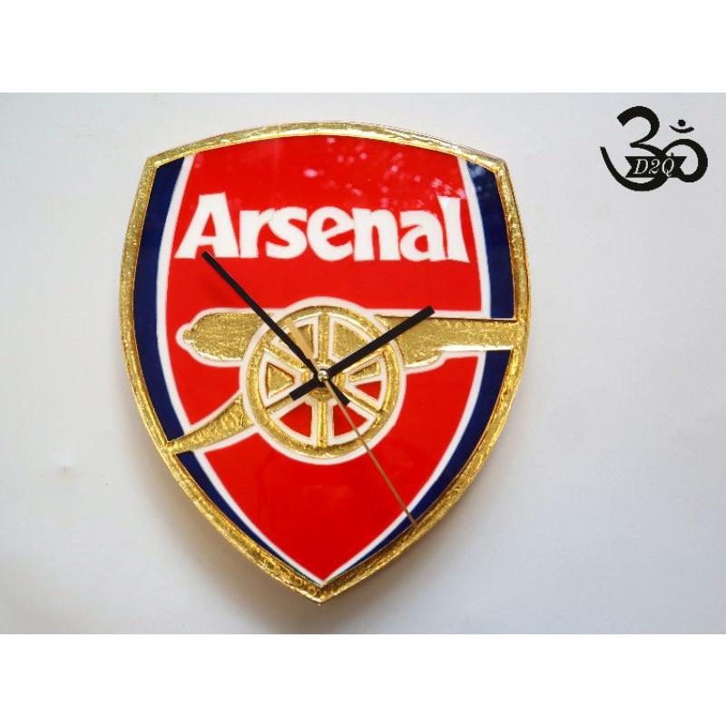 (ĐH09_33) Đồng hồ Epoxy Resin thủ công logo Arsenal dài 33cm  quà tặng sếp quà tân gia khai trương quà 20/10 quà 8/3