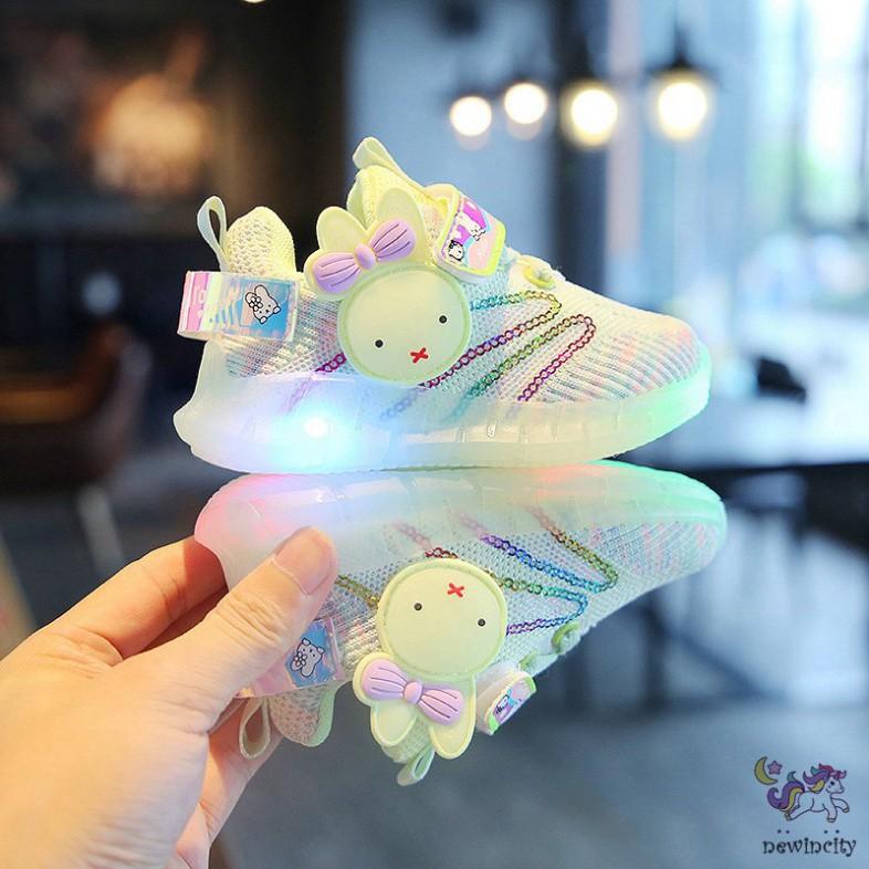 Freeship Giày Thể Thao Đế Gắn Đèn Led Cho Bé Gái Bé Trai
