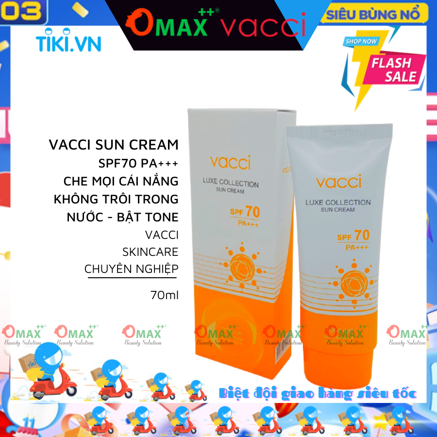 Kem Chống Nắng Vacci - Sun Cream VACCI (SPF 70PA+++  70ml)