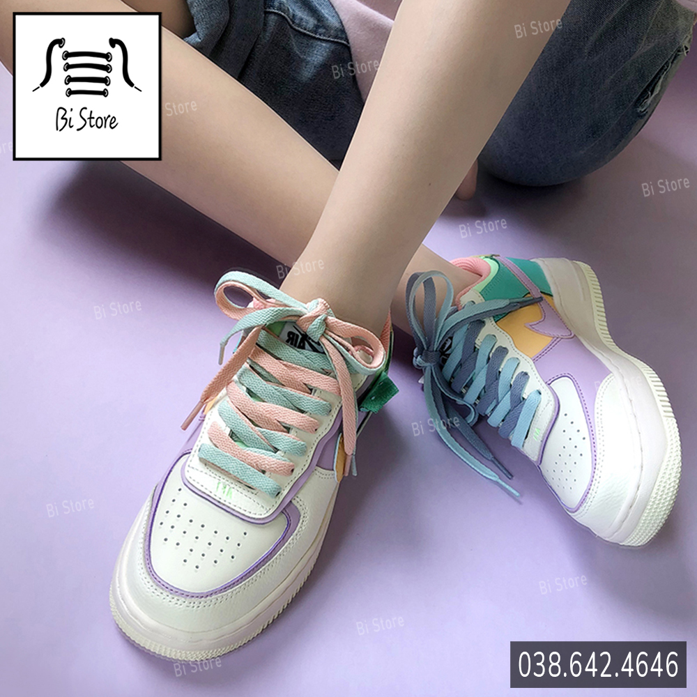 [Bảng 30 màu] Dây giày dẹt màu Pastel dành cho các loại giày thể thao / sneaker Nikee Air Forcee 1 (AF1), Jordann, Adidass, Vanss, Conversee,... [bán theo cặp