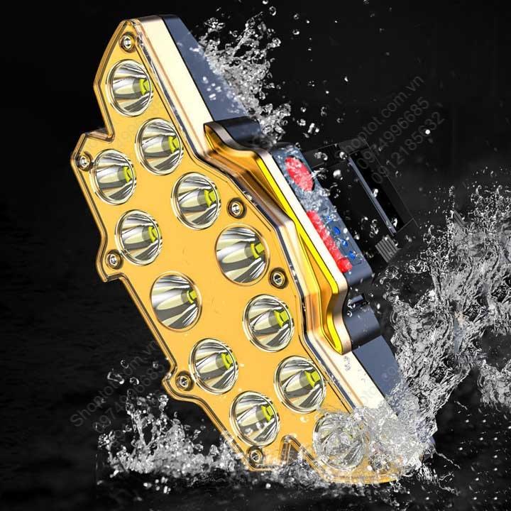 Đèn Pin LED đội đầu P12LED, 12 pha led siêu sáng, dùng pin sạc
