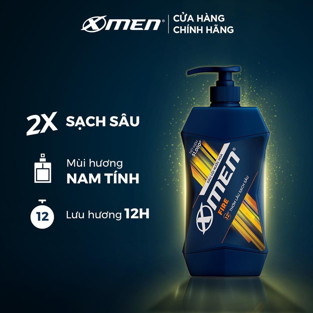 Combo 2 Dầu Gội X-Men Sạch Sâu Fire 650g/chai