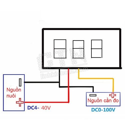 Vôn Kế Điện Tử 3 dây đo từ 0-100VDC