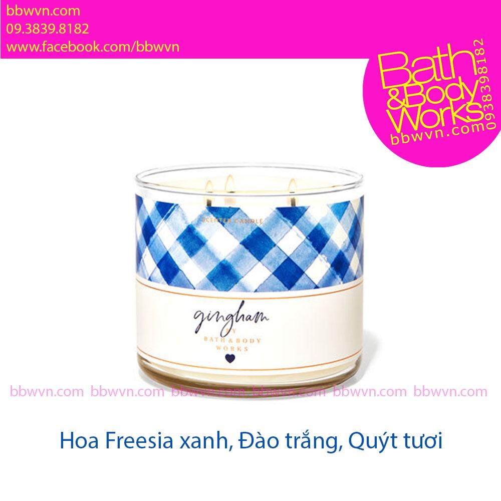 Nến thơm Bath and Body Works Gingham 3 bấc