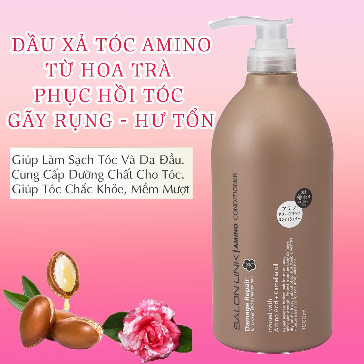 Dầu Xả Phục Hồi Tóc Yếu Và Hư Tổn  Salon Link Amino Conditioner (1000mL)