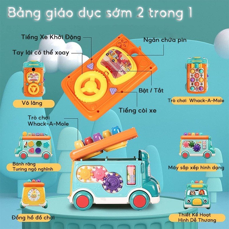 Đồ chơi đập chuột dạng ô tô vui nhộn cho bé - Đồ chơi thông minh trẻ em