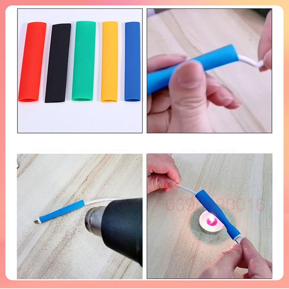 Hộp 328 ống gen co nhiệt 2:1 polyolefin bọc nối bảo vệ dây điện cách điện nhiều màu chịu nhiệt lên đến 125 độ C