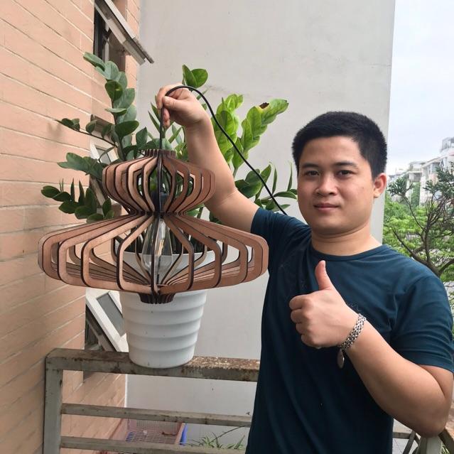 Đèn thả trần gỗ đẹp