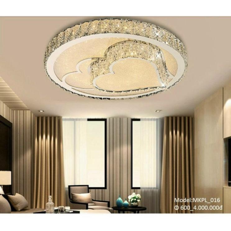 MKPL 6 mẫu - Đèn mâm áp trần phale chuẩn K9 trang trí phòng khách, đèn trang trí trần tư thế bắc âu DT HQ