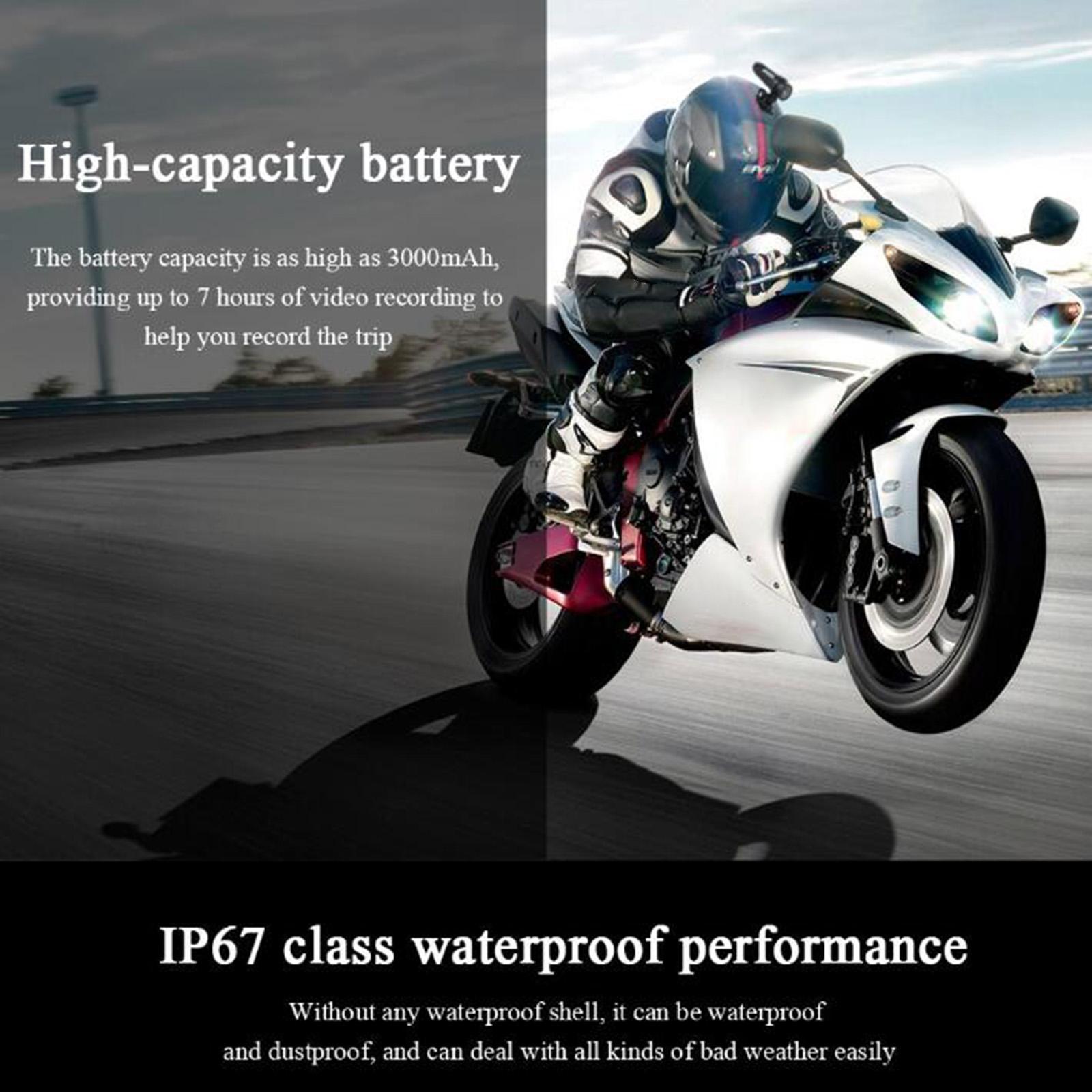 Motorcycle Camera, Sport DV Camera, Portable 170 Degree Wide Angle 960P Resolution Anti Motorbike for Outdoor Sport
