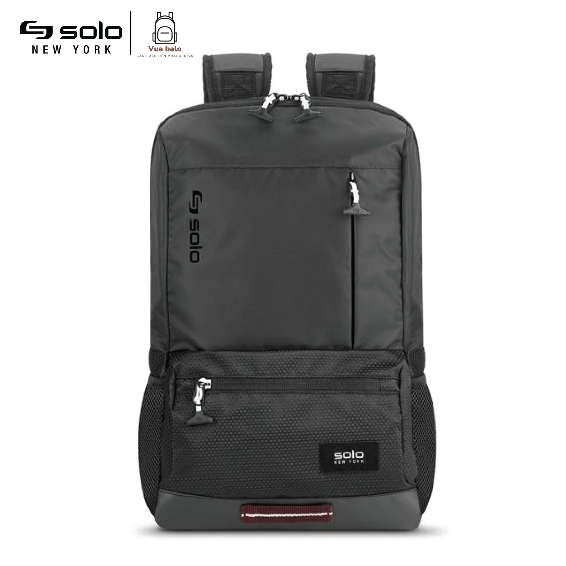 Balo Solo Varsity Draft 15.6 inch - Đen - Mã VAR701-4 - Dòng Ba lô gọn nhẹ - Chất liệu kháng nước - Bảo hành chính hãng 5 năm