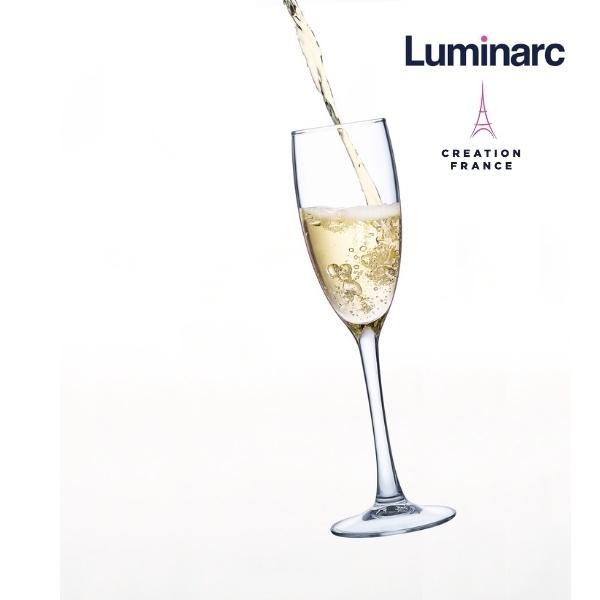 Ly Rượu Champagne Thủy Tinh Luminarc World Wine 160ML - bộ 6 ly - G8981