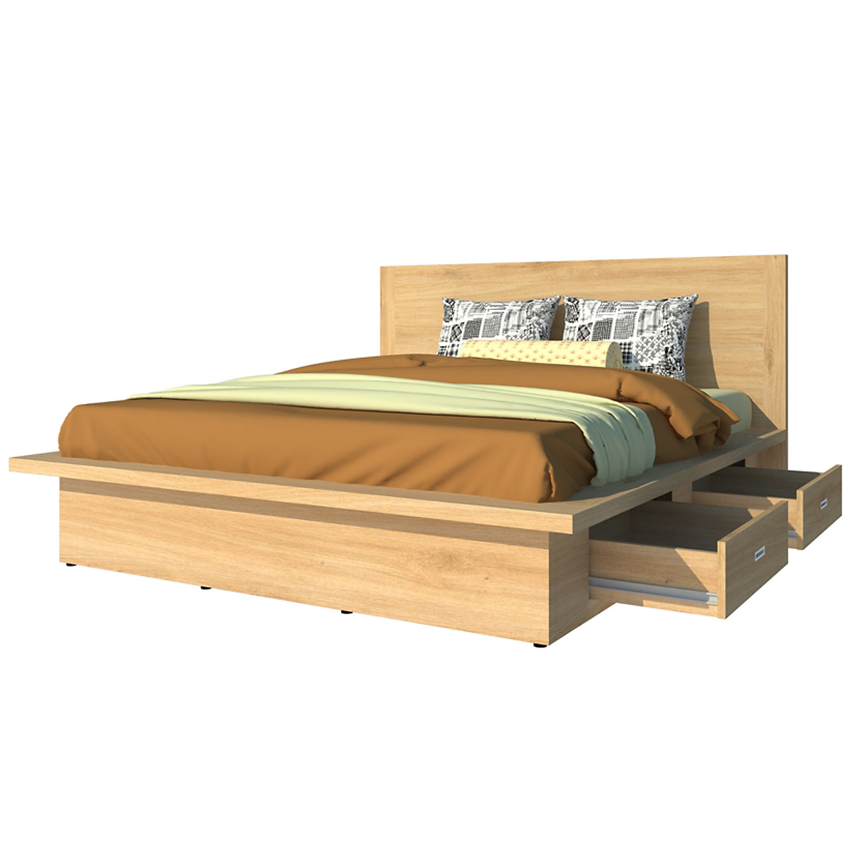 Giường ngủ 2 hộc kéo Tundo 160cm x 200cm