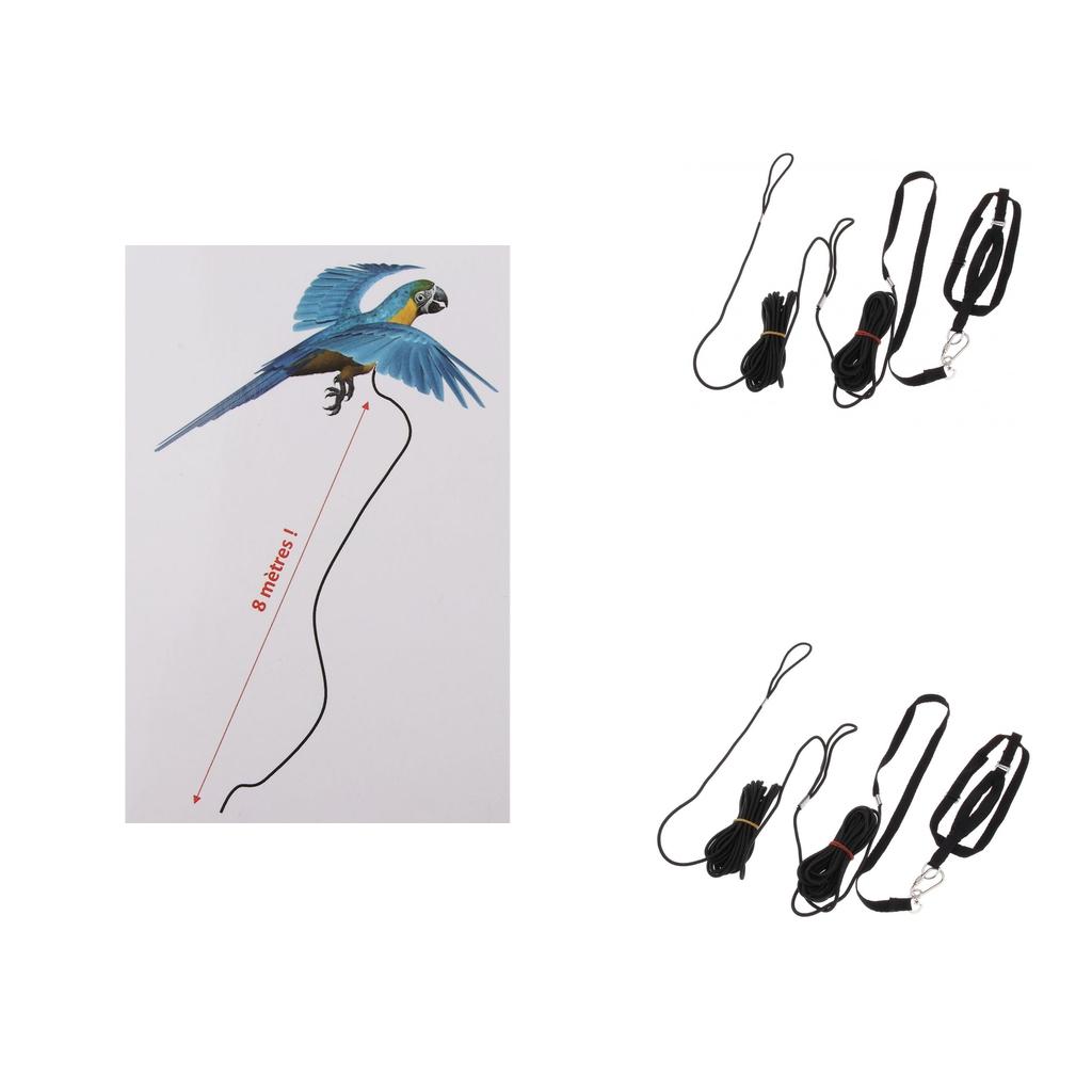 2pcs Outdoor Parrot Leash Adjustable Bird Harness For Small to Large Birds