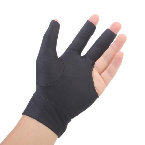 3Pcs Snooker Billiard Cue Gloves Pool Left Hand Open Three Finger Glove