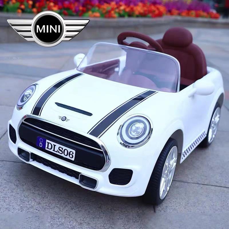 Ô tô xe điện trẻ em MINI COOPER DLS06 đồ chơi cho bé 2 động cơ (Đỏ - Hồng - Trắng)