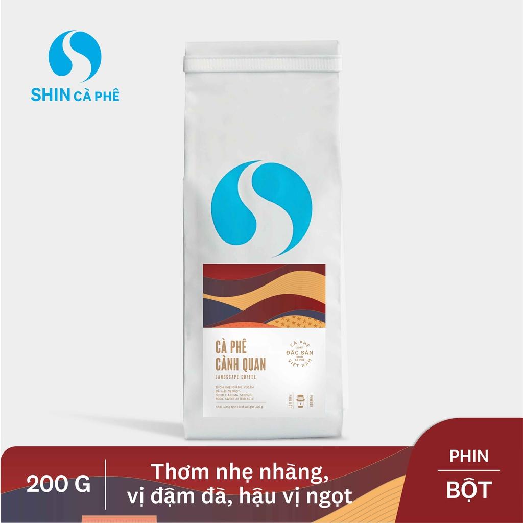 SHIN Cà phê_Cà phê cảnh quan pha phin 100% Robusta túi 200g