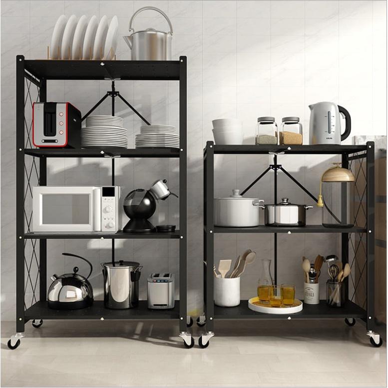 Kệ xếp gấp gọn thông minh Hàn Quốc, Kệ để đồ đa năng, 3/4/5 tầng cho nhà bếp, phòng ăn, phòng tắm